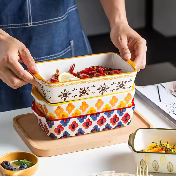 Hand-painted Colorful Multicolored Banqu