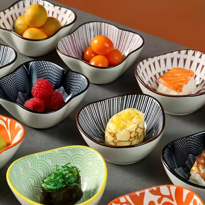  Japanese Style Ceramic Bowl and Plate S